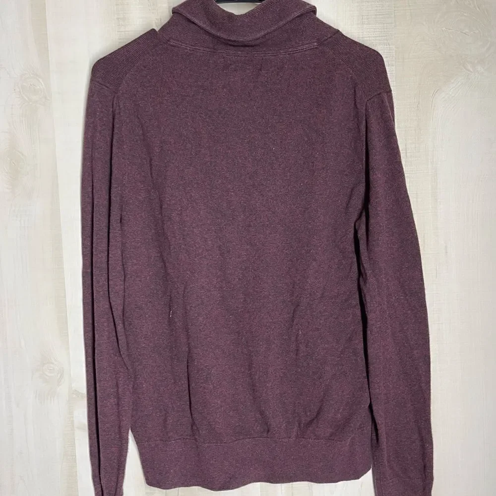 Banana Republic‎ long sleeve pullover purple 1/4 zip sweater, size. Medium